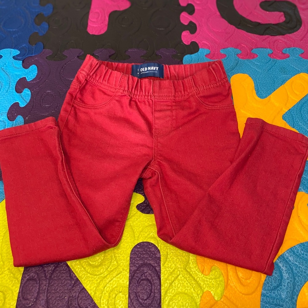 🌈Old Navy Red Jeggings (3T)